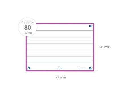 Oxford Fiches 'Flash 2.0', 105 x 148 mm, lilas
