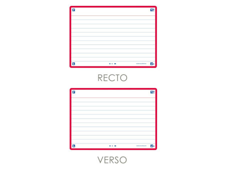 Oxford Fiches 'Flash 2.0', 105 x 148 mm, rouge