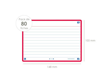 Oxford Fiches 'Flash 2.0', 105 x 148 mm, rouge