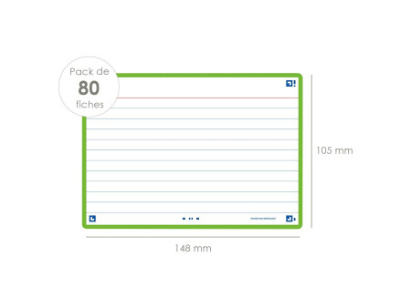 Oxford Fiches 'Flash 2.0', 105 x 148 mm, vert