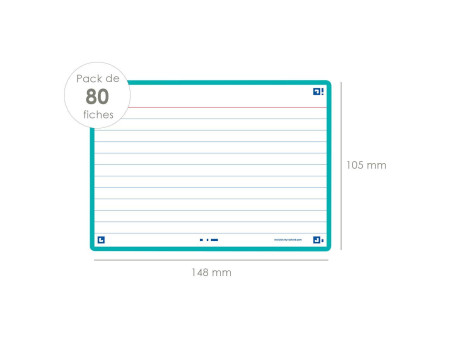 Oxford Fiches 'Flash 2.0', 105 x 148 mm, menthe