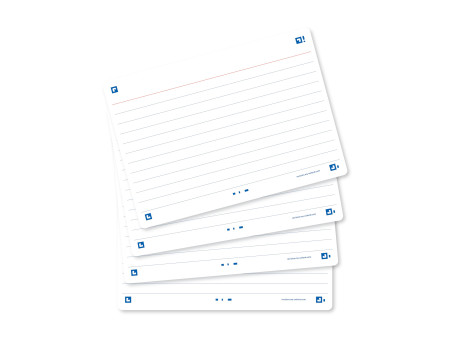 Oxford Fiches 'Flash 2.0', 105 x 148 mm, ligné, blanc