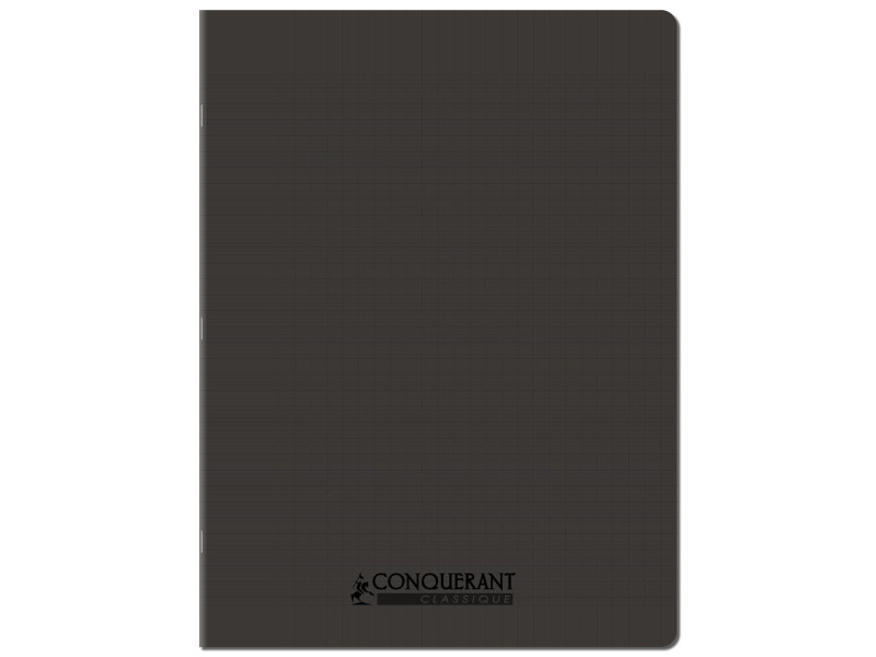 CONQUERANT CLASSIQUE Cahier 240 x 320 mm, Seyès, noir