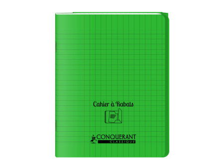 CONQUERANT CLASSIQUE Cahier à rabat 170 x 220 mm, vert