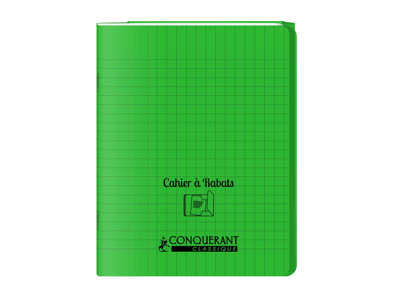 CONQUERANT CLASSIQUE Cahier à rabat 170 x 220 mm, vert
