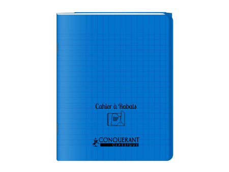 CONQUERANT CLASSIQUE Cahier à rabat 170 x 220 mm, bleu
