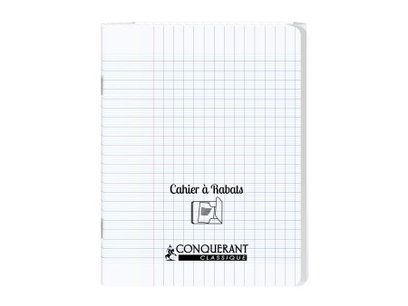 CONQUERANT CLASSIQUE Cahier à rabat 170 x 220 mm, incolore