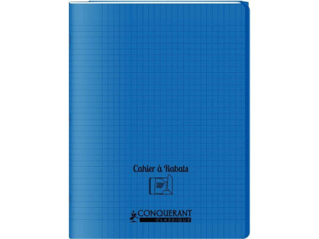 CONQUERANT CLASSIQUE Cahier à rabat 240 x 320 mm, bleu