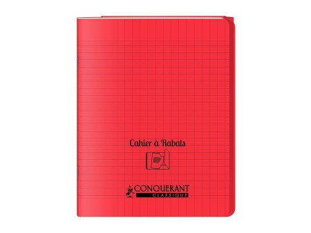 CONQUERANT CLASSIQUE Cahier à rabat 240 x 320 mm, rouge