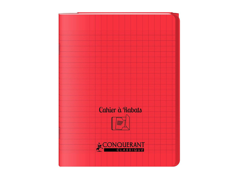 CONQUERANT CLASSIQUE Cahier à rabat 240 x 320 mm, rouge