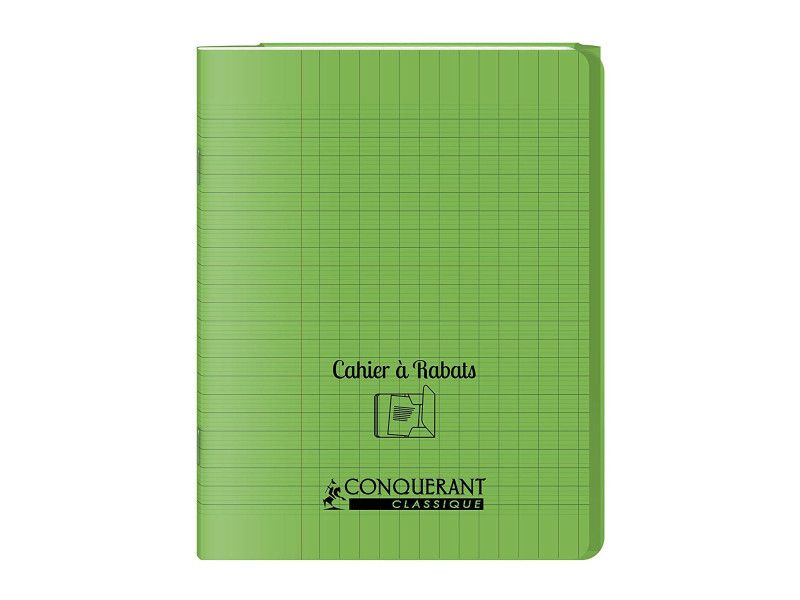 CONQUERANT CLASSIQUE Cahier à rabat 240 x 320 mm, vert