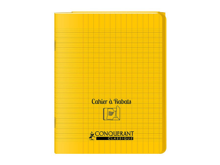 CONQUERANT CLASSIQUE Cahier à rabat 240 x 320 mm, jaune