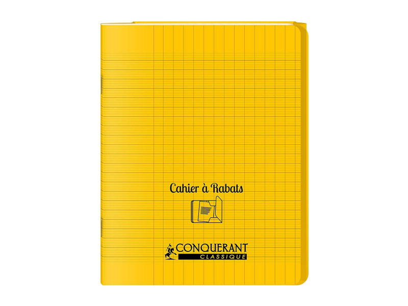 CONQUERANT CLASSIQUE Cahier à rabat 240 x 320 mm, jaune