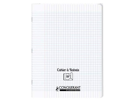 CONQUERANT CLASSIQUE Cahier à rabat 240 x 320 mm, incolore