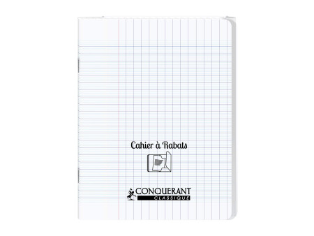 CONQUERANT CLASSIQUE Cahier à rabat 170 x 220 mm, incolore
