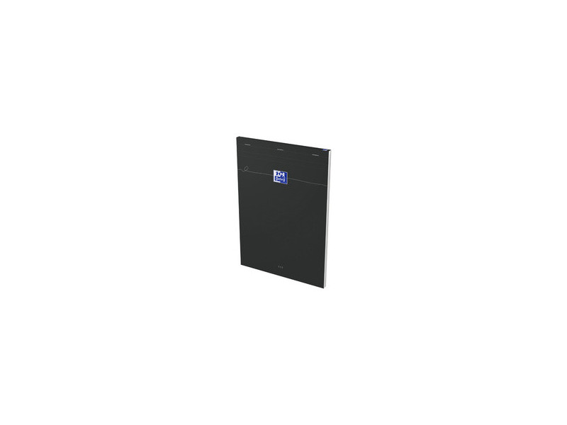 Oxford Bloc-notes Smart, A4, quadrillé, 80 feuilles, noir