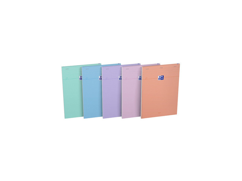 Oxford Bloc-notes Smart, A4, quadrillé, assorti Pastel