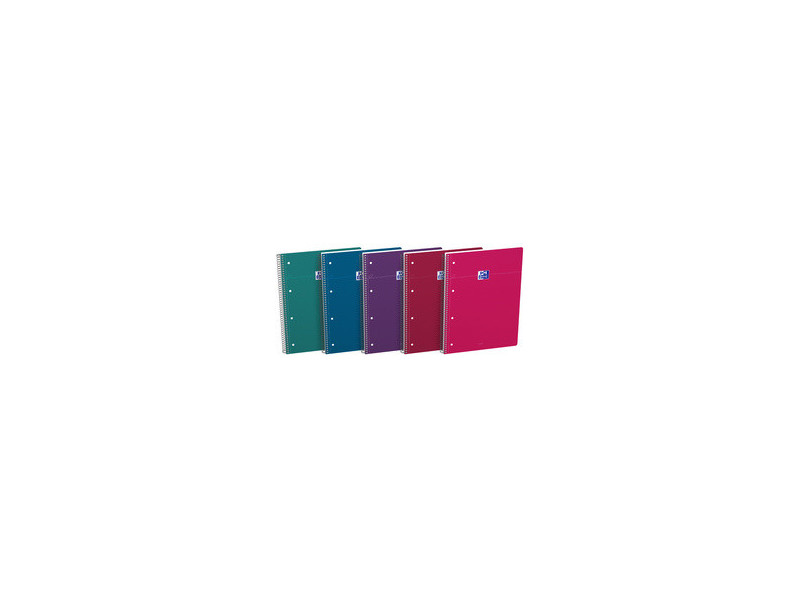 Oxford Cahier à spirale Smart Intense, A4+, Seyès, assorti