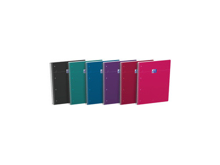 Oxford Cahier à spirale Smart Intense, A4+, Seyès, assorti