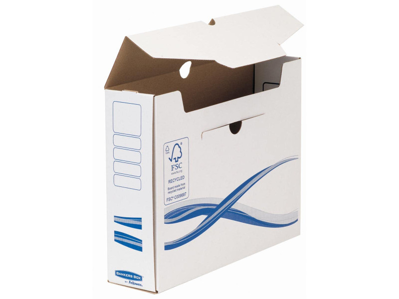 Fellowes Boîte d'archives BANKERS BOX Basic, (L)80 mm, bleu