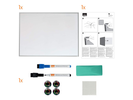nobo Tableau blanc avec cadre en aluminium