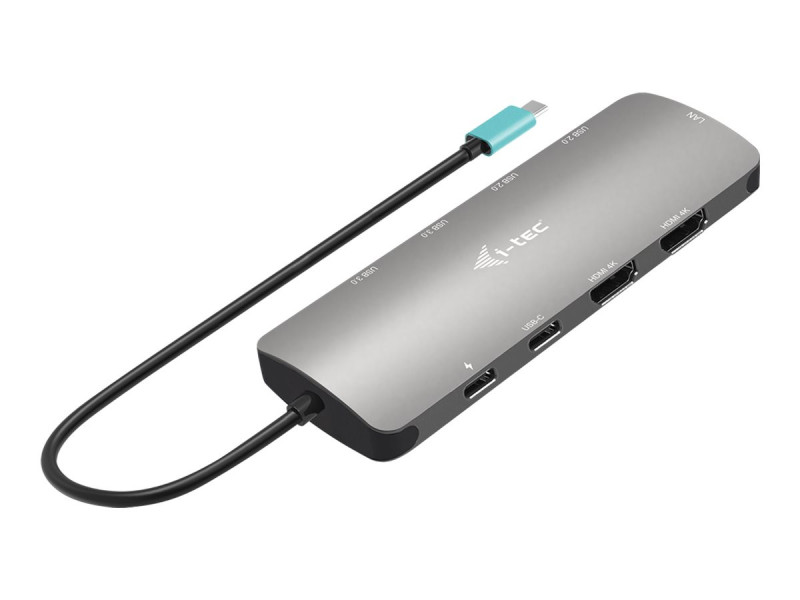 I-TEC USB-C Metal Nano Dock 2x HDMI + PD