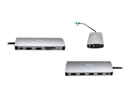 I-TEC USB-C Metal Nano Dock 3xDisplay+PD