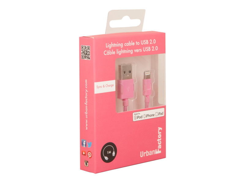URBAN FACTORY CABLE LIGHTNING MFI 1M ROS