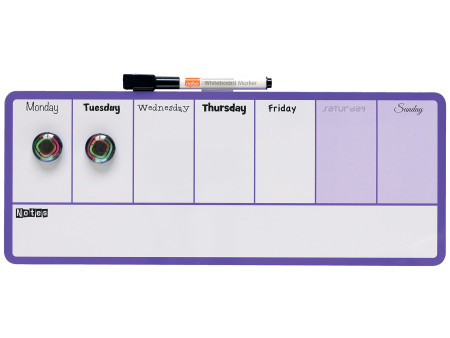 nobo Tableau blanc planning hebdomadaire, (L)360 x (H)140 mm