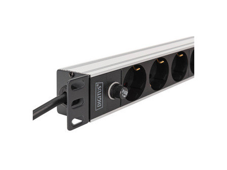 DIGITUS Bloc multiprise 19', aluminium, 9 prises