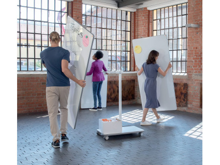 nobo Tableau blanc Move & Meet, (l)900 x (H)1.800 mm, blanc