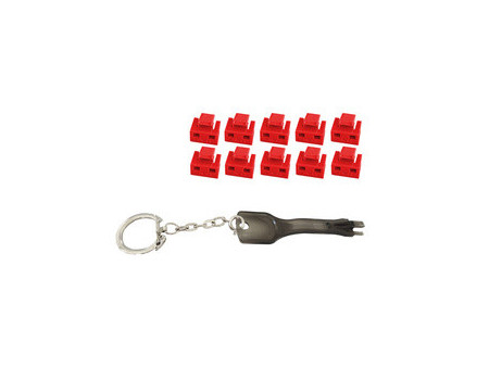 shiverpeaks Bloqueur de port RJ45 avec clé, blanc