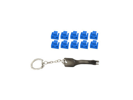 shiverpeaks Bloqueur de port RJ45 avec clé, blanc