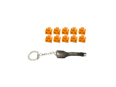 shiverpeaks Bloqueur de port RJ45 avec clé, blanc
