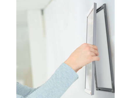 nobo Porte-affiche mural Impression Pro, A4, argent