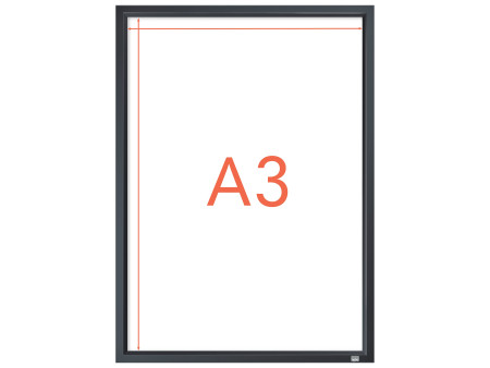 nobo Porte-affiche mural Impression Pro, A3, graphite
