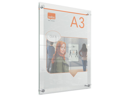 nobo Porte-affiche acrylique Premium Plus, A3, transparent