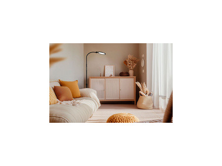 Hansa Lampadaire / Lampe de lecture LED ATRIA, noir mat