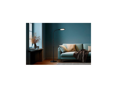 Hansa Lampadaire / Lampe de lecture LED ATRIA, noir mat