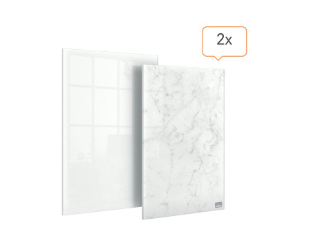nobo Bloc-notes en verre, (L)152 x (P)230 mm, set de 2