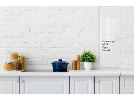 nobo Tableau blanc en verre/bloc-notes, (L)300 x (H)900 mm