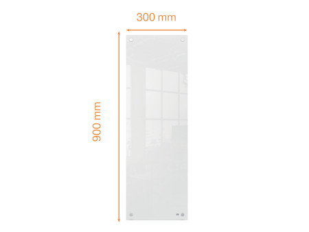 nobo Tableau blanc en verre/bloc-notes, (L)300 x (H)900 mm