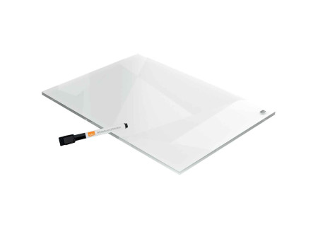 nobo Tableau blanc/bloc-notes de bureau en acrylique, A4