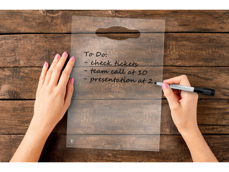 nobo Tableau blanc/bloc-notes de bureau avec poignée, A4