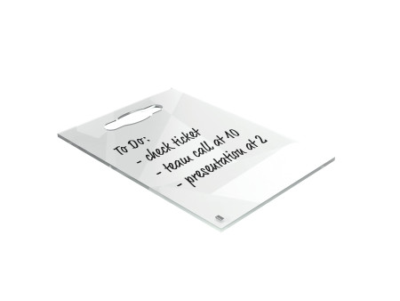 nobo Tableau blanc/bloc-notes de bureau avec poignée, A4