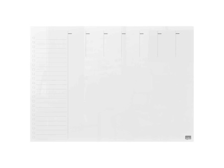 nobo Tableau acrylique planning hebdomadaire, A4,transparent