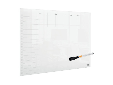 nobo Tableau acrylique planning hebdomadaire, A3,transparent
