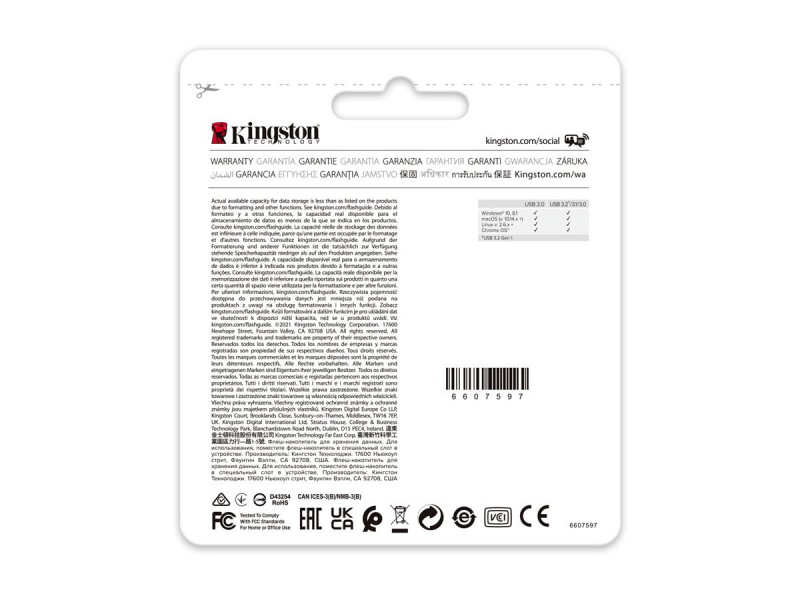 KINGSTON 64Go USB3.2 Gen 1 DataTraveler