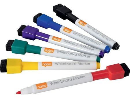 nobo Marqueur pour tableau blanc, pointe ogive, étui de 6