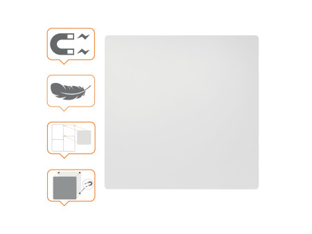 nobo Tableau blanc, acier, 450 x 450 mm, blanc